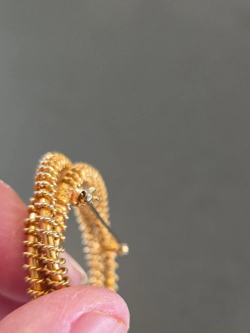 MCM Modernist Gold-Tone Coiled Spiral Wreath Brooch - Elegant Women's Jewelry
